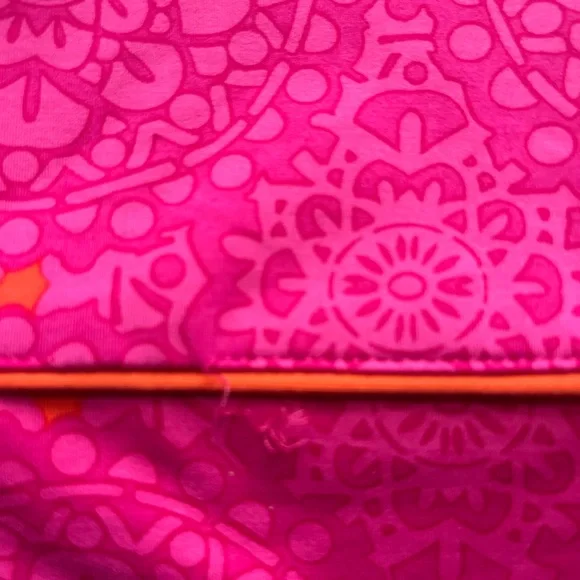 Lands’ End Cerise pink celestial geo tunic swim cover up dress. Size small - Picture 13 of 16